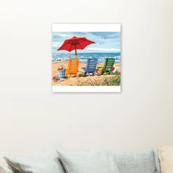 Dagje strand als sfeerimpressie aan de muur