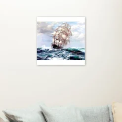 Schip op zee als sfeerimpressie aan de muur