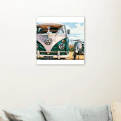 Volkswagen VW T1 busje schilderen op nummer als sfeerimpressie aan de muur