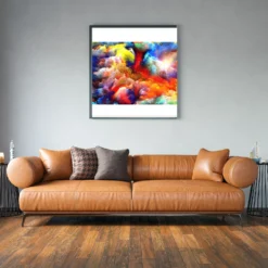 Abstracte kleurrijke kleuren als sfeerimpressie aan de muur