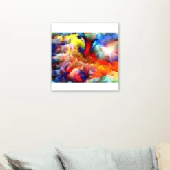 Abstracte kleurrijke kleuren als sfeerimpressie aan de muur