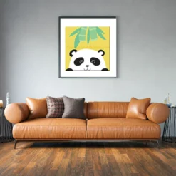 Pandabeer voor kinderen (voor kinderen) als sfeerimpressie aan de muur