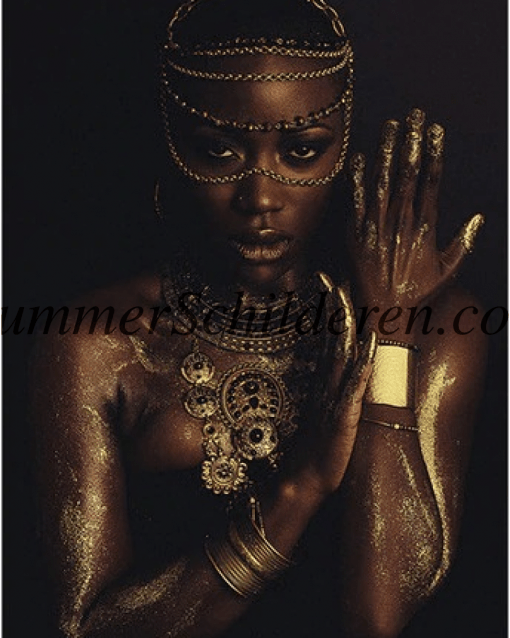 afrikaanse vrouw gouden sieraden