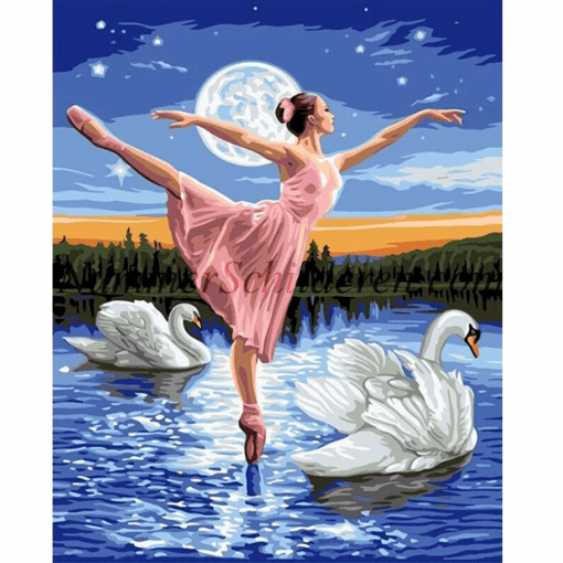 baletmeisje zwanen water