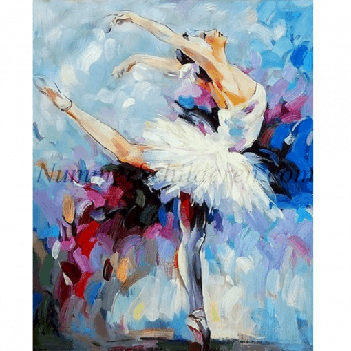 gekleurd balet meisje