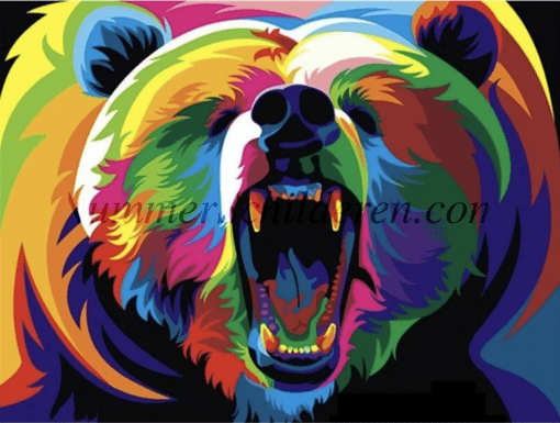 kleurrijke beer