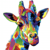 Kleurrijke giraffe