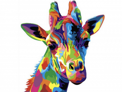 kleurrijke giraffe