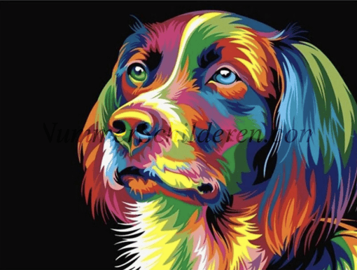 kleurrijke hond