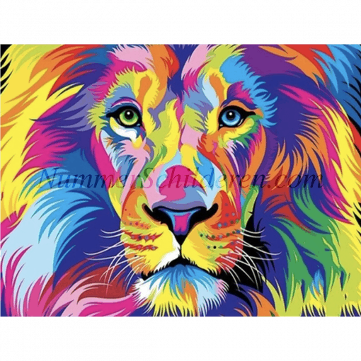 kleurrijke leeuw