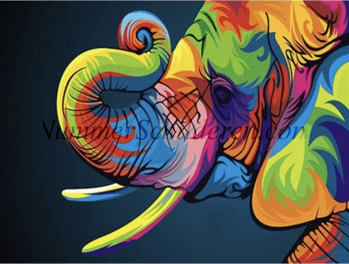 kleurrijke olifant
