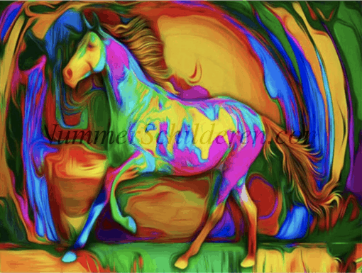 kleurrijke paard