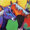 Kleurrijke paarden