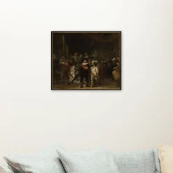 De Nachtwacht schilderen op nummer als sfeerimpressie aan de muur
