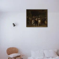 De Nachtwacht schilderen op nummer als sfeerimpressie aan de muur