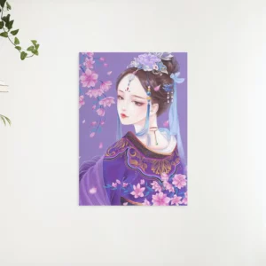 Mooi Japans meisje, schilderen op nummer
