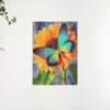 Vlinder ontmoet Zonnebloem