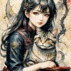 Schilderen op nummer – Anime Meisje met Kat – SEOS Shop ®