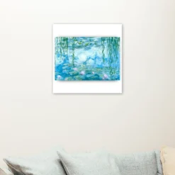 Waterlelies als sfeerimpressie aan de muur