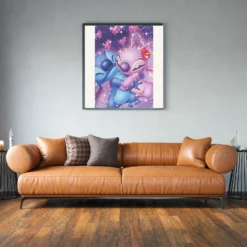 Disney Lilo Stitch Angel schilderen op nummer als sfeerimpressie aan de muur