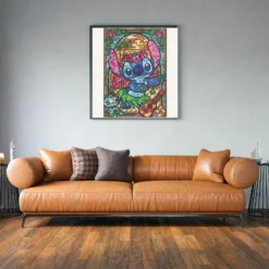 Disney Stitch schilderen op nummer als sfeerimpressie aan de muur
