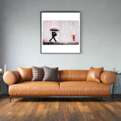 Banksy – Kleurenregen als sfeerimpressie aan de muur