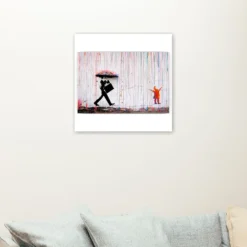 Banksy – Kleurenregen als sfeerimpressie aan de muur
