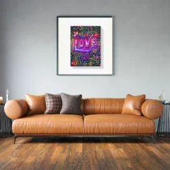 Liefde als sfeerimpressie aan de muur