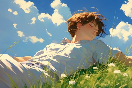 Schilderen op nummer – Anime Jongen in het gras – SEOS Shop ®
