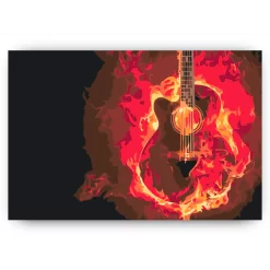 Schilderen op nummer – Brandende gitaar – SEOS Shop ®