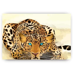 Schilderen op nummer – Cheetah met blauwe ogen – SEOS Shop ®
