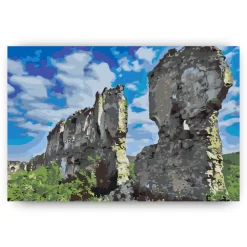 Schilderen op nummer – De ruïnes van kasteel Čabrad, Slowakije – SEOS Shop ®