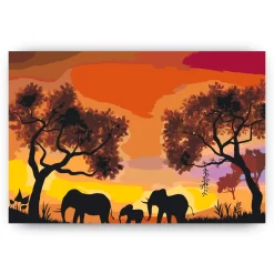 Schilderen op nummer – Familie van olifanten – SEOS Shop ®