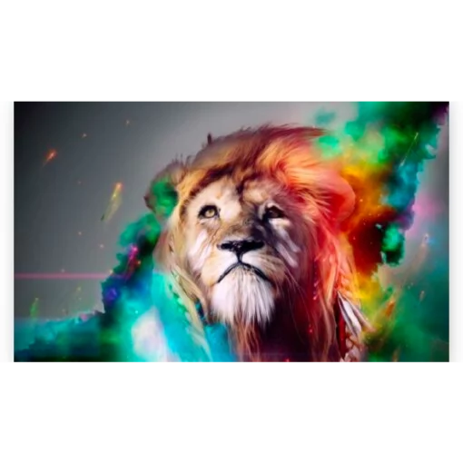 Schilderen op nummer – Gekleurde leeuw – SEOS Shop ®