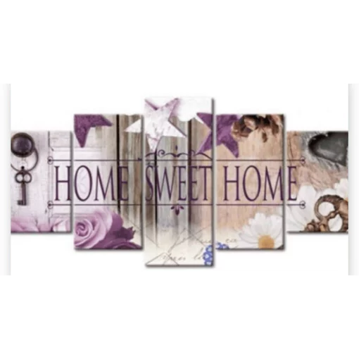 Schilderen op nummer – Home Sweet Home Natural Look 5 luik – SEOS Shop ®