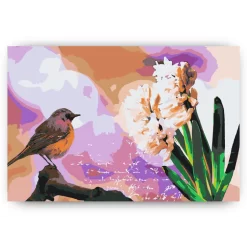 Schilderen op nummer – Hyacint en vogel – SEOS Shop ®