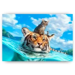 Schilderen op nummer – Kat en tijger in zee – SEOS Shop ®