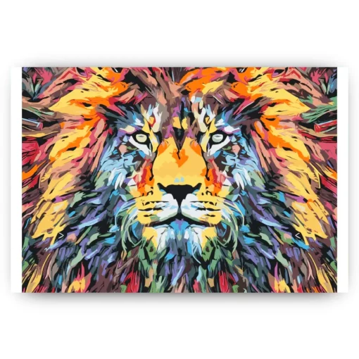 Schilderen op nummer – Kleurrijke leeuw – SEOS Shop ®