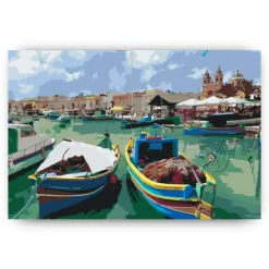 Schilderen op nummer – Kleurrijke vissersboten – SEOS Shop ®