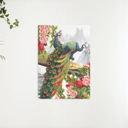 Schilderen op nummer – Mooie pauw met bloem – SEOS Shop ®
