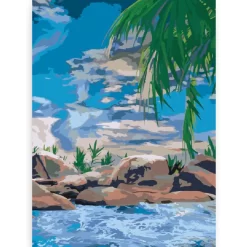 Schilderen op nummer – Oceaan en palmboom – SEOS Shop ®