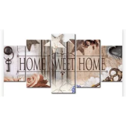 Schilderen op nummer – Pakket Home Sweet Home Hout Look 5 luik – SEOS Shop ®