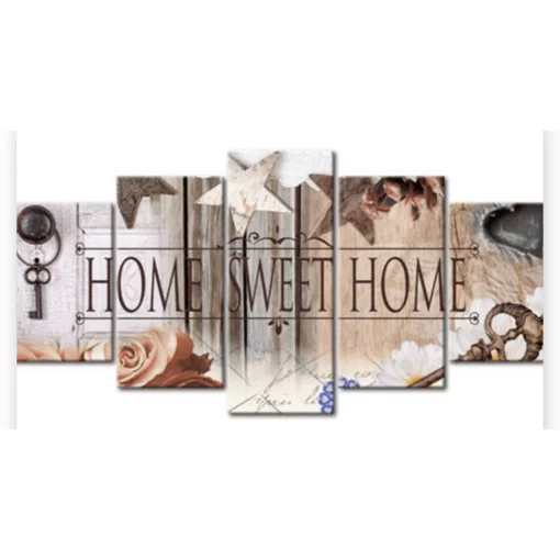 Schilderen op nummer – Pakket Home Sweet Home Hout Look 5 luik – SEOS Shop ®