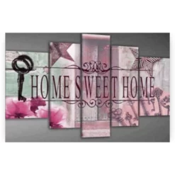 Schilderen op nummer – Pakket Home Sweet Home Roze 5 luik – SEOS Shop ®