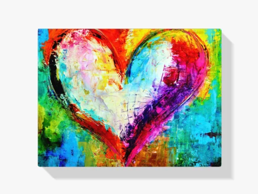 Schilderen op nummer – Pakket Kleurrijk hart – SEOS Shop ®