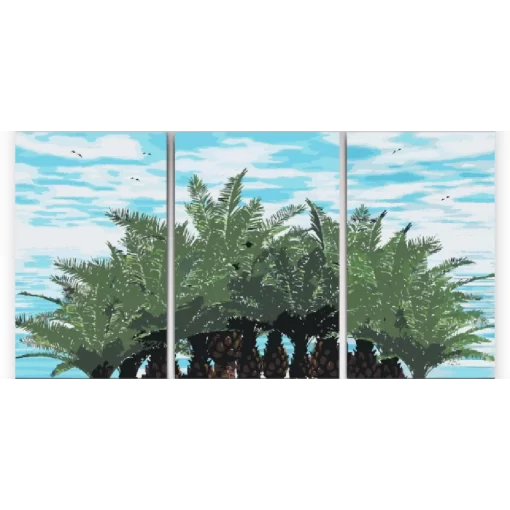 Schilderen op nummer – Palmen Caribisch gebied (Set van 3) – SEOS Shop ®