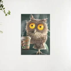 Schilderen op nummer – Uil met koffie glas – SEOS Shop ®