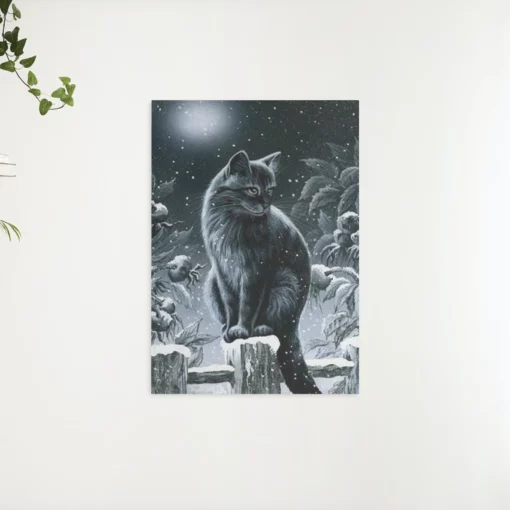 Schilderen op nummer – Winter zwarte kat – SEOS Shop ®