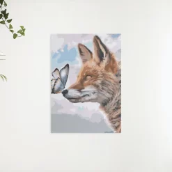 Schilderen op nummer – Een vos met een vlinder op zijn snuit – SeoS Shop ®