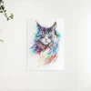 Schilderen op nummer – Kleurrijke Waterverf Kat – SEOS Shop ®